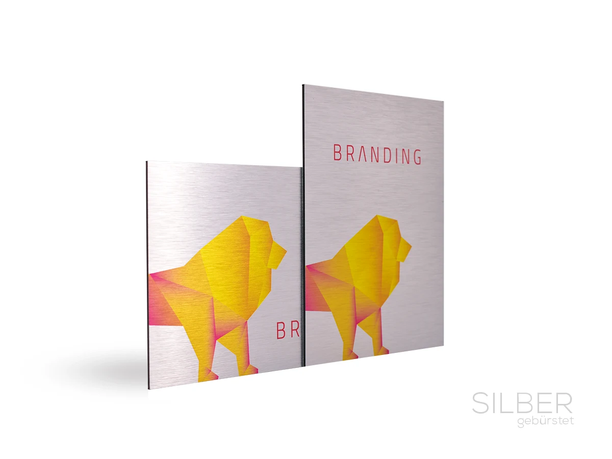 Bedruckte Aluminiumverbundplatten silber gebuerstet Gommern